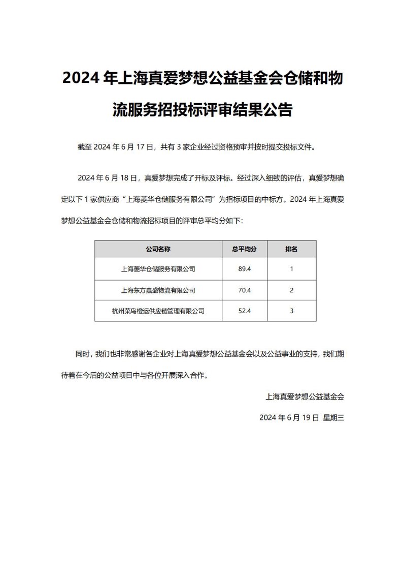仓储招标信息